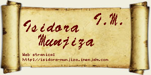 Isidora Munjiza vizit kartica